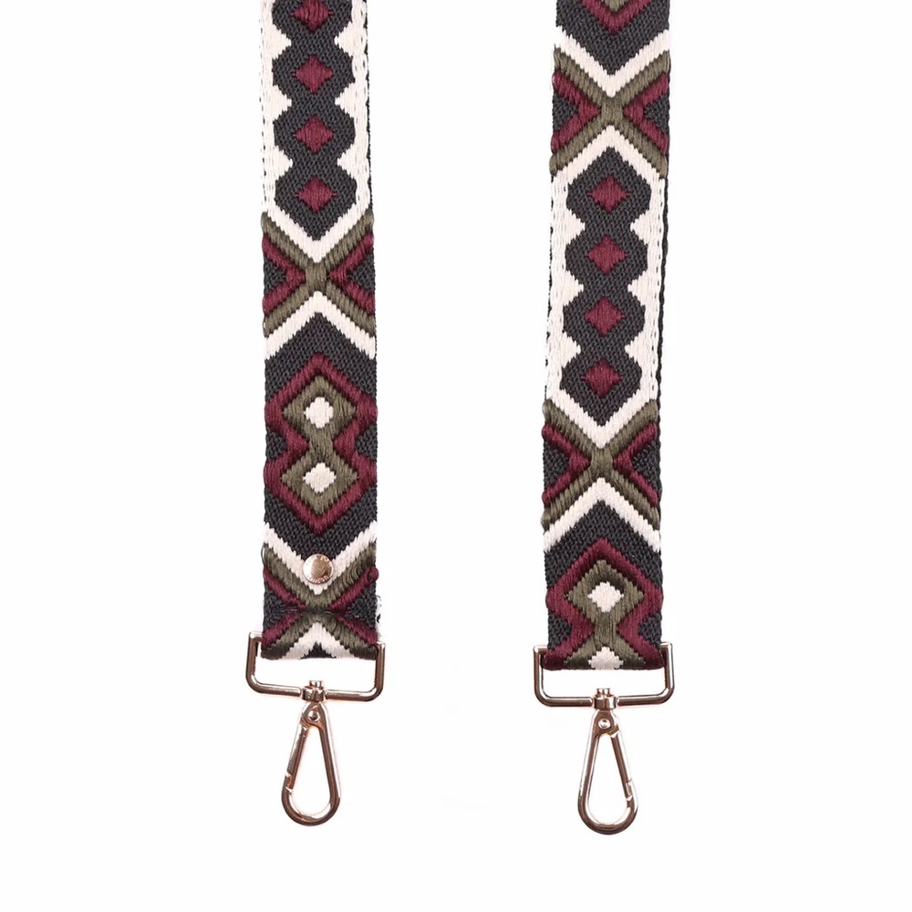 Pom Pom London Strap Violet Fig Embroidered